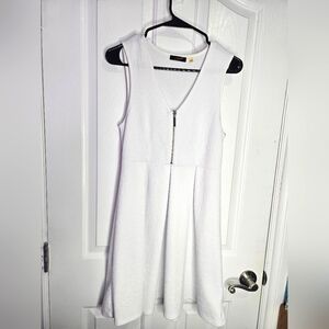 Sleeveless Textured Dress With Zipper, Dex, Small
